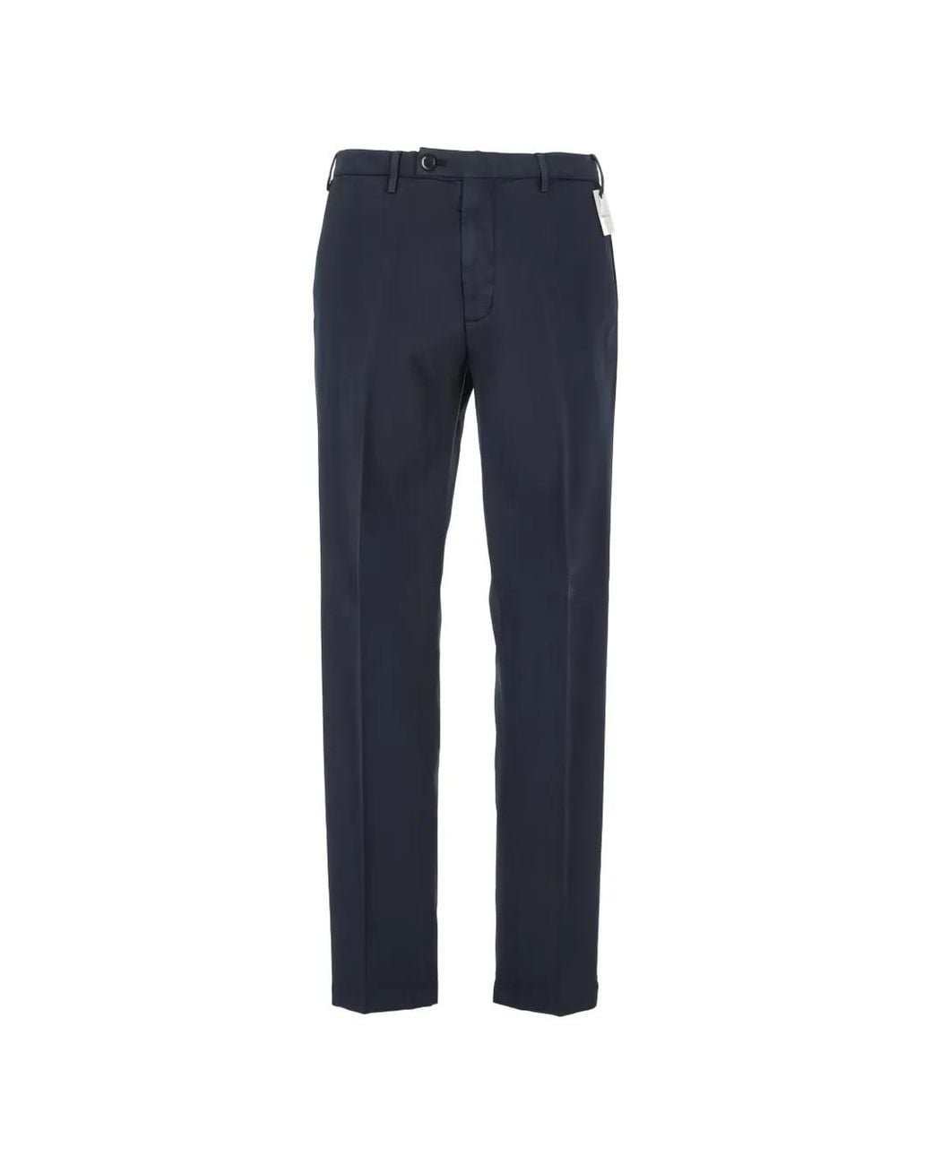 Michael Coal Blue Pressed-Crease Straight-Leg Trousers for men