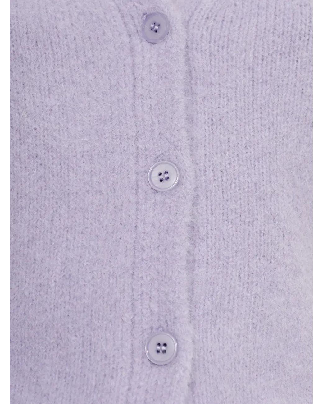 Samsøe & Samsøe Purple Buttoned V-Neck Knitted Vest