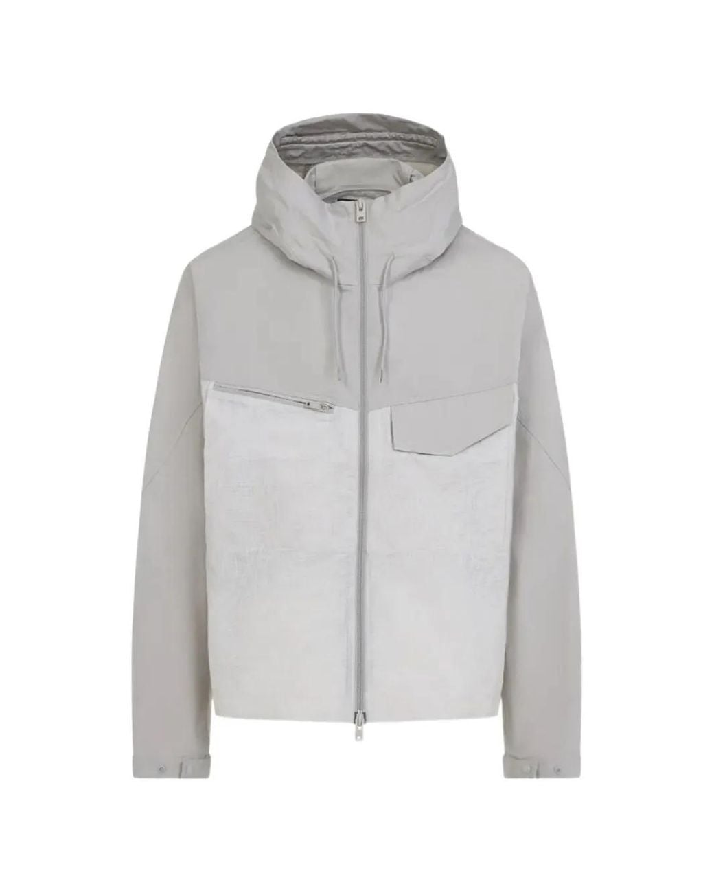 Adidas Gray Y-3 Zip-Up Hooded Jacket for men