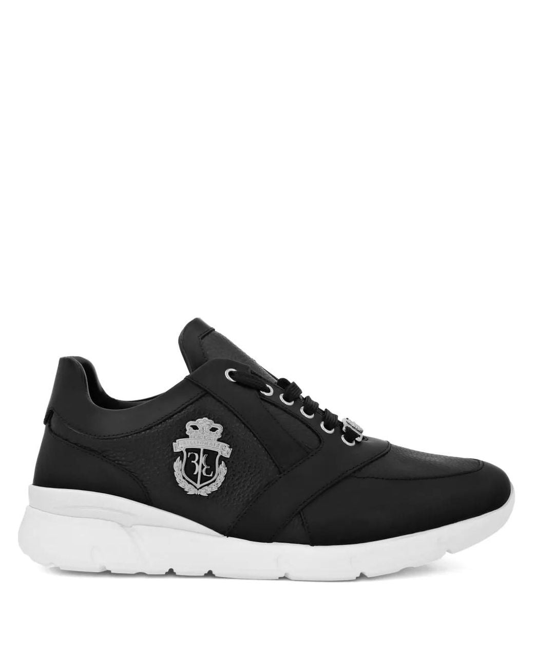 Billionaire Black Crest Runner Sneakers for men