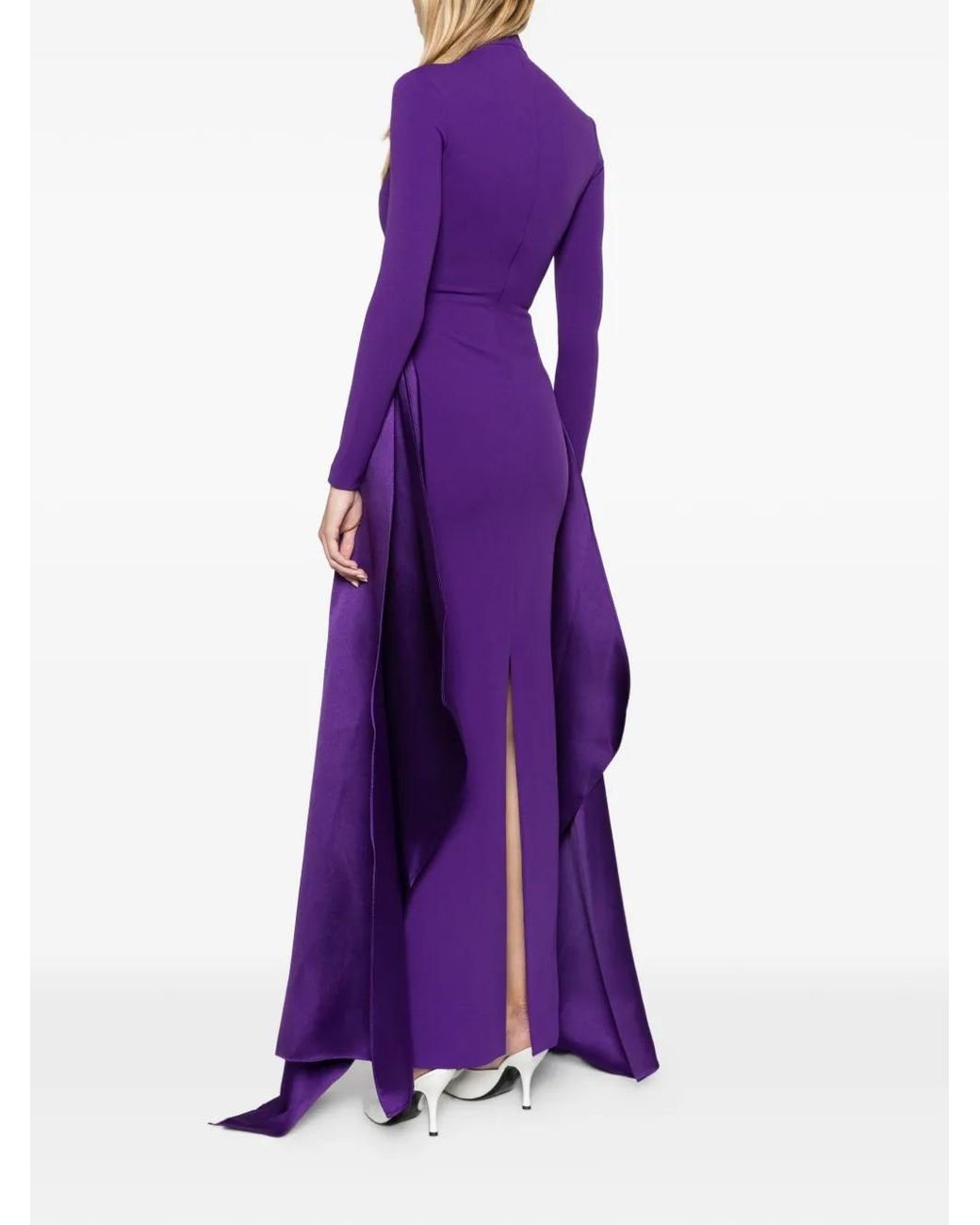 Solace London Purple Robe Longue The Olivia En Coloris Deep Orchid