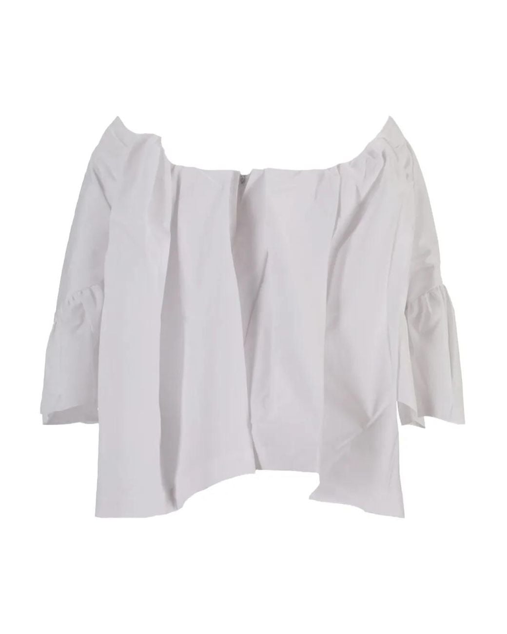 MERYLL ROGGE White Ruffle-Sleeve Blouse