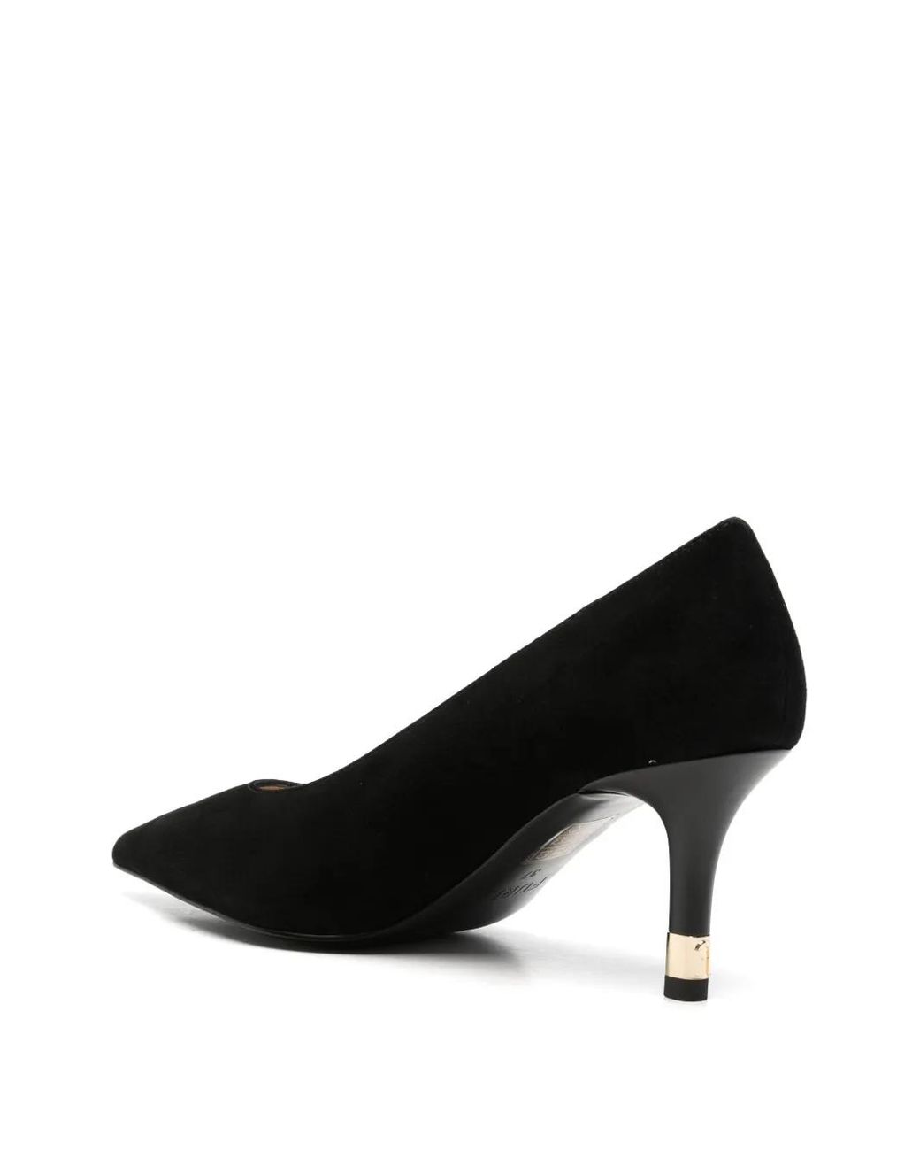 Furla Black Pointed-Toe Suede Pumps