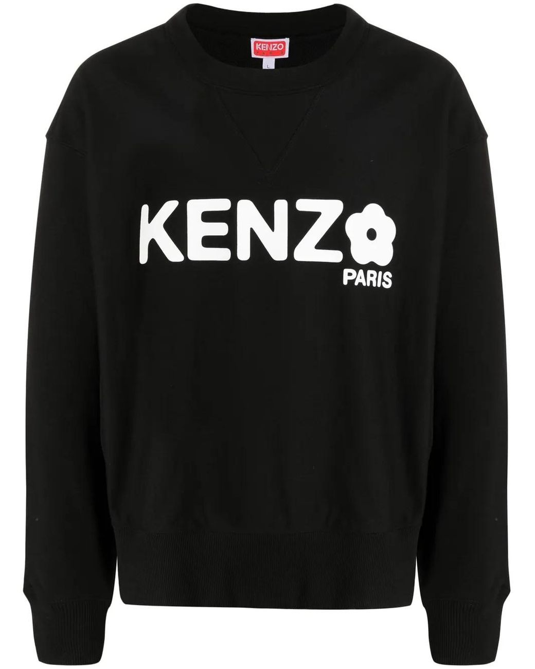KENZO Black Crewneck Sweatshirt With Print for men