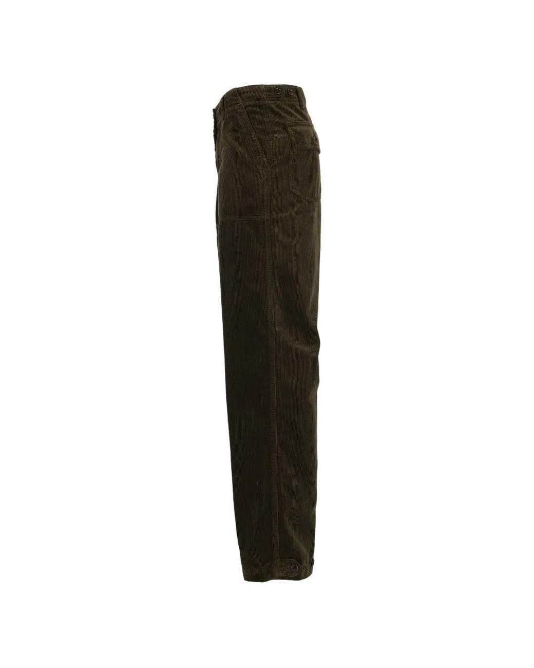 Aspesi Black Corduroy Trousers