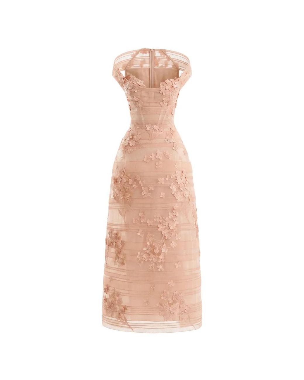 Gemy Maalouf White Embroidered Off-Shoulder Dress