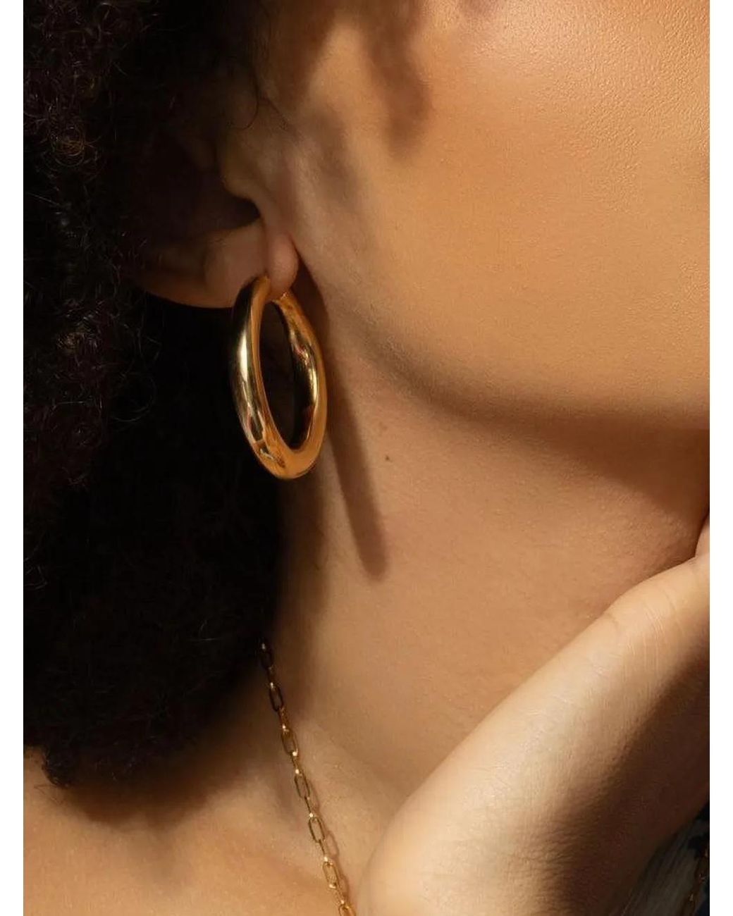 Lisa Nik Metallic 18K Round Hoop Earrings