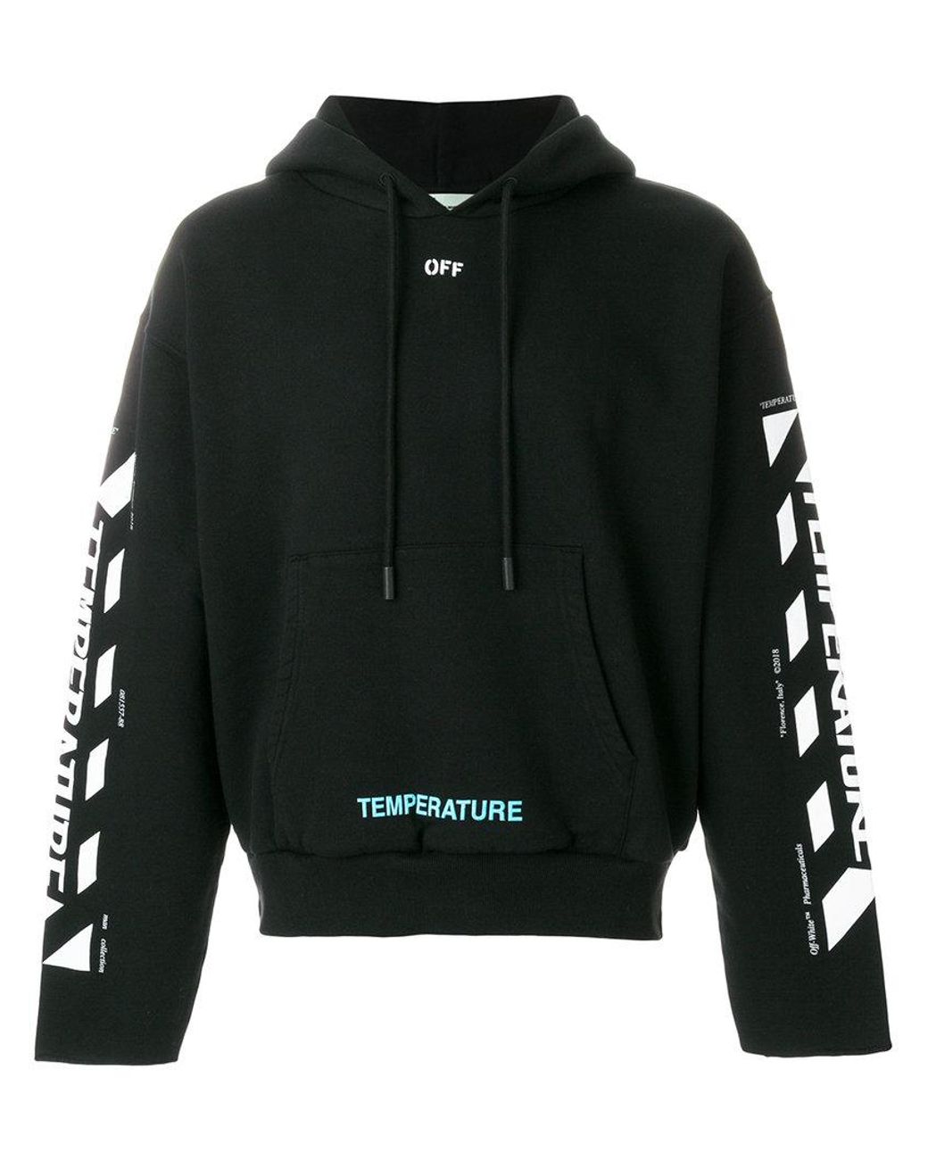 Off-White c/o Virgil Abloh Temperature Hoodie in Black for Men | Lyst