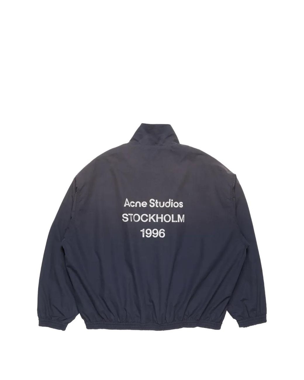 Acne Blue Washed-Logo Zip-Up Jacket for men