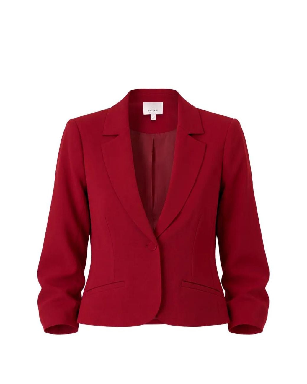 Cinq À Sept Red Blazer Khloe À Manches Froncées