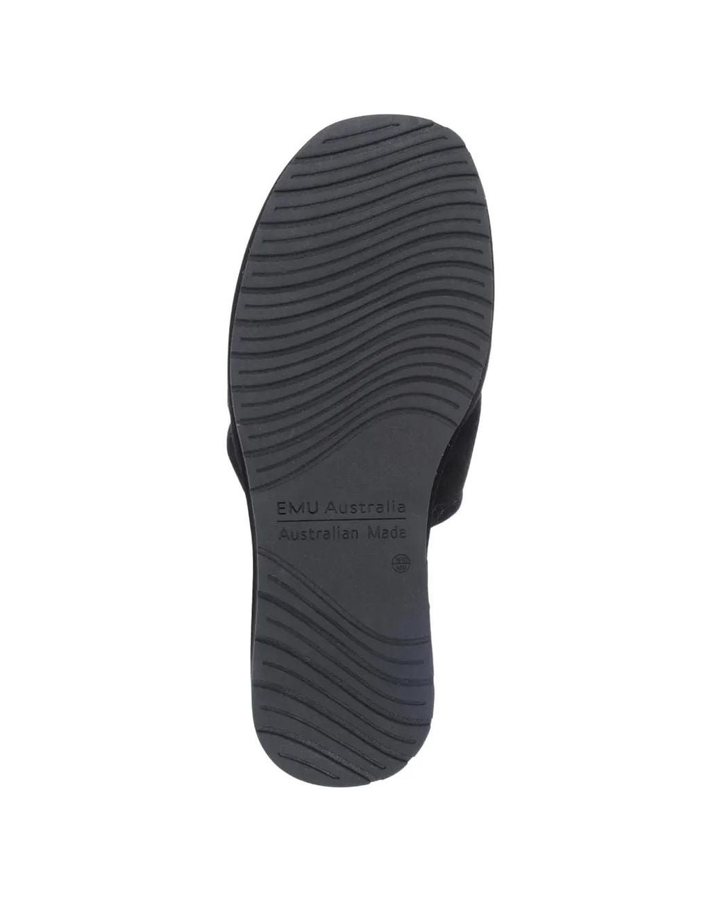 EMU Black Platinum Yamba Logo-Plaque Shearling-Lined Slippers for men