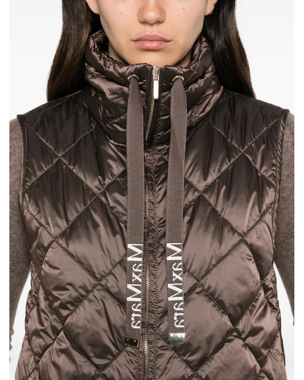 Max Mara Brown Quilted Gilet