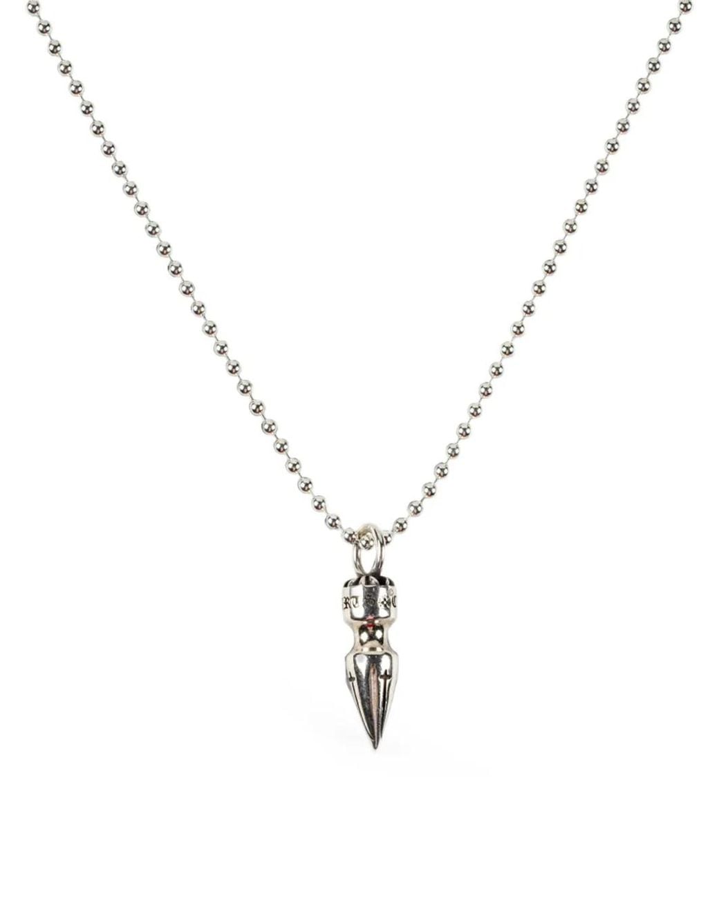 Chrome Hearts Metallic Pendant Necklace for men