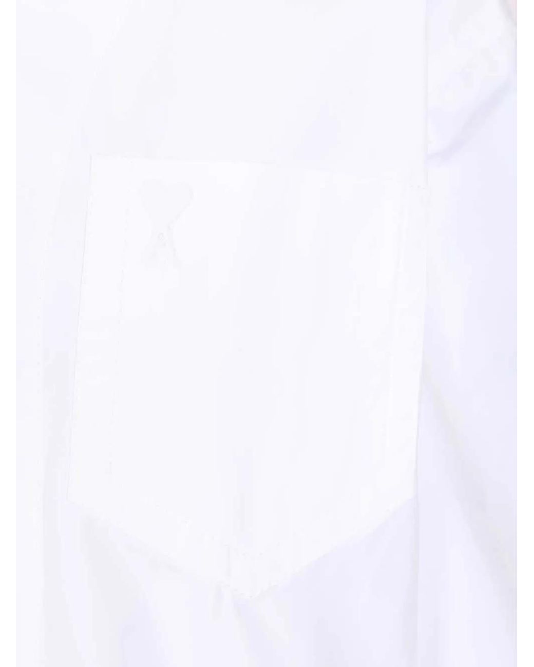 AMI White Hemd Mit Brusttasche