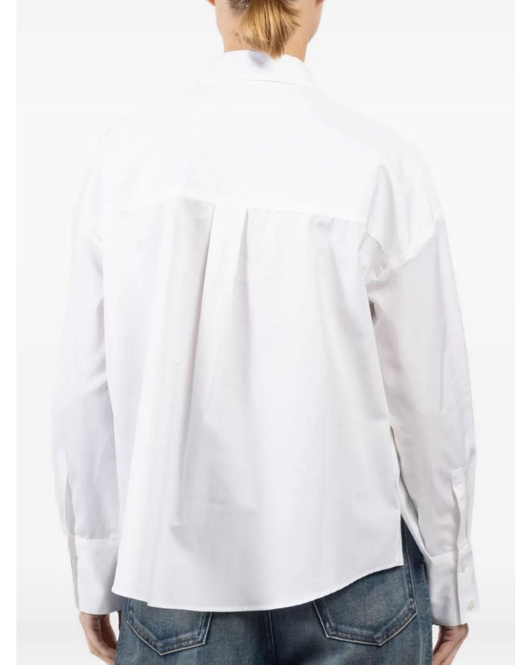 Arlo Mott White Side-Slit Shirt