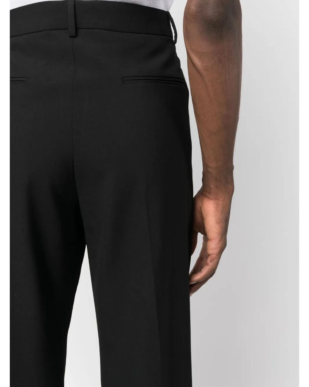 Valentino Garavani Black Virgin Wool Tailored Trousers for men