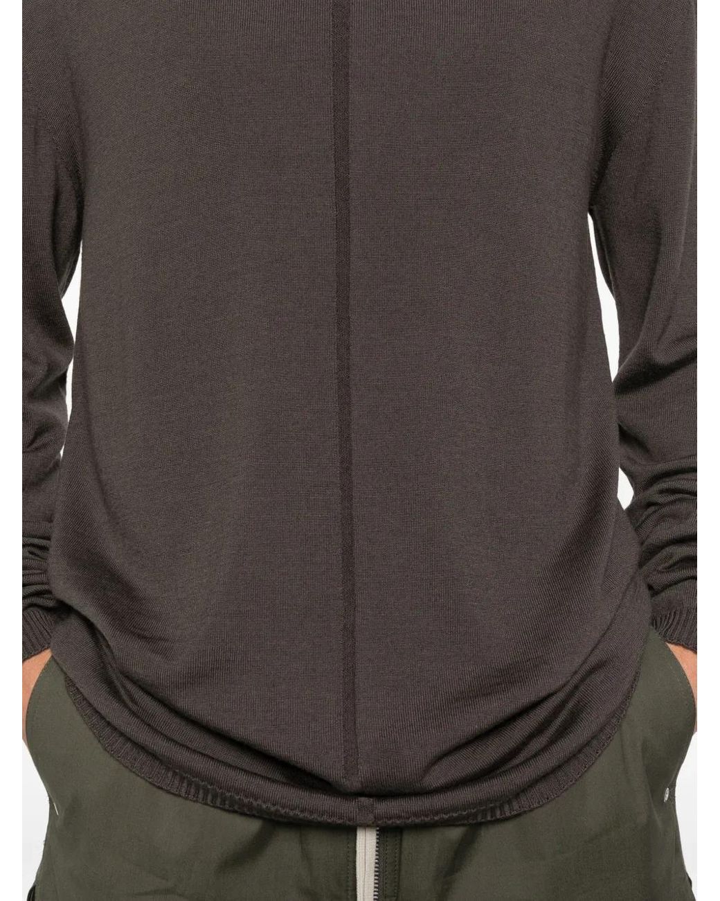 Rick Owens Brown Wool Hoodie for men