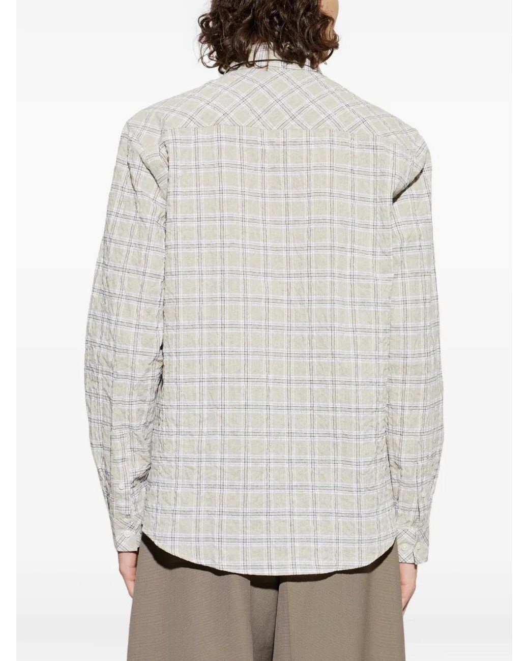 Samsøe & Samsøe White Chemise À Carreaux for men