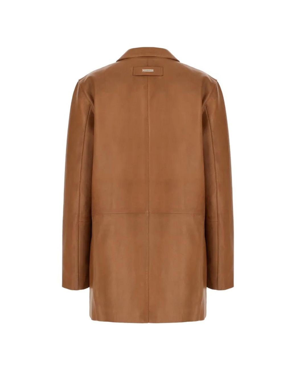 Iceberg Brown Button Leather Jacket