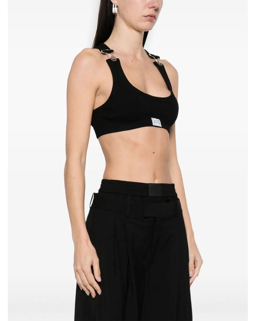 Jean Paul Gaultier Crop Tank Top With Overall Clip And 