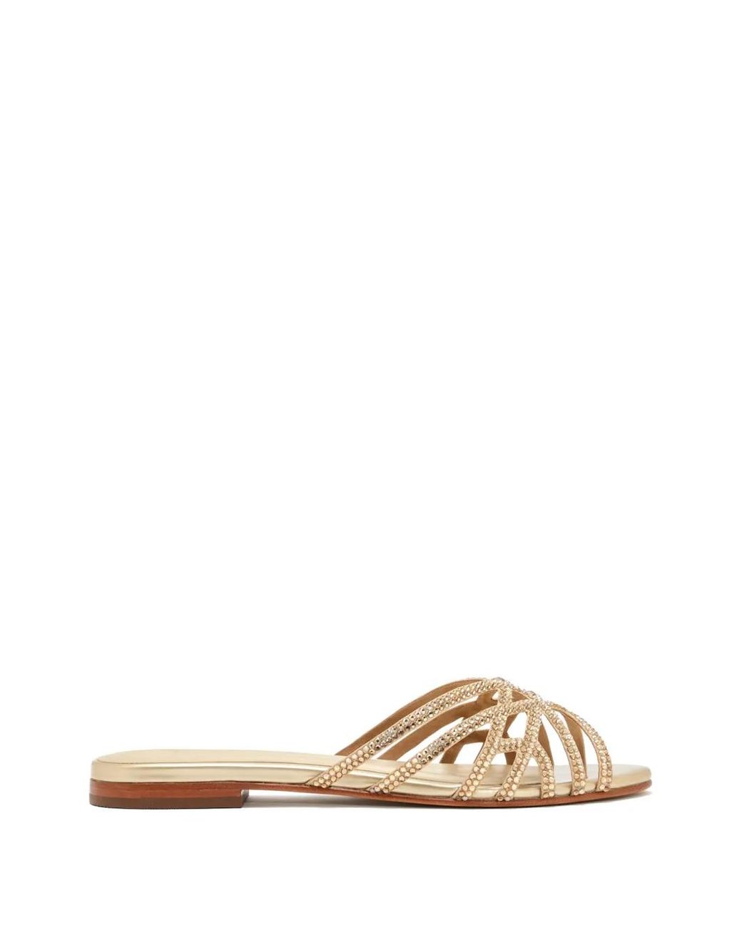 Nicoli Metallic Pasqelina Crystal-Embellishment Sandals