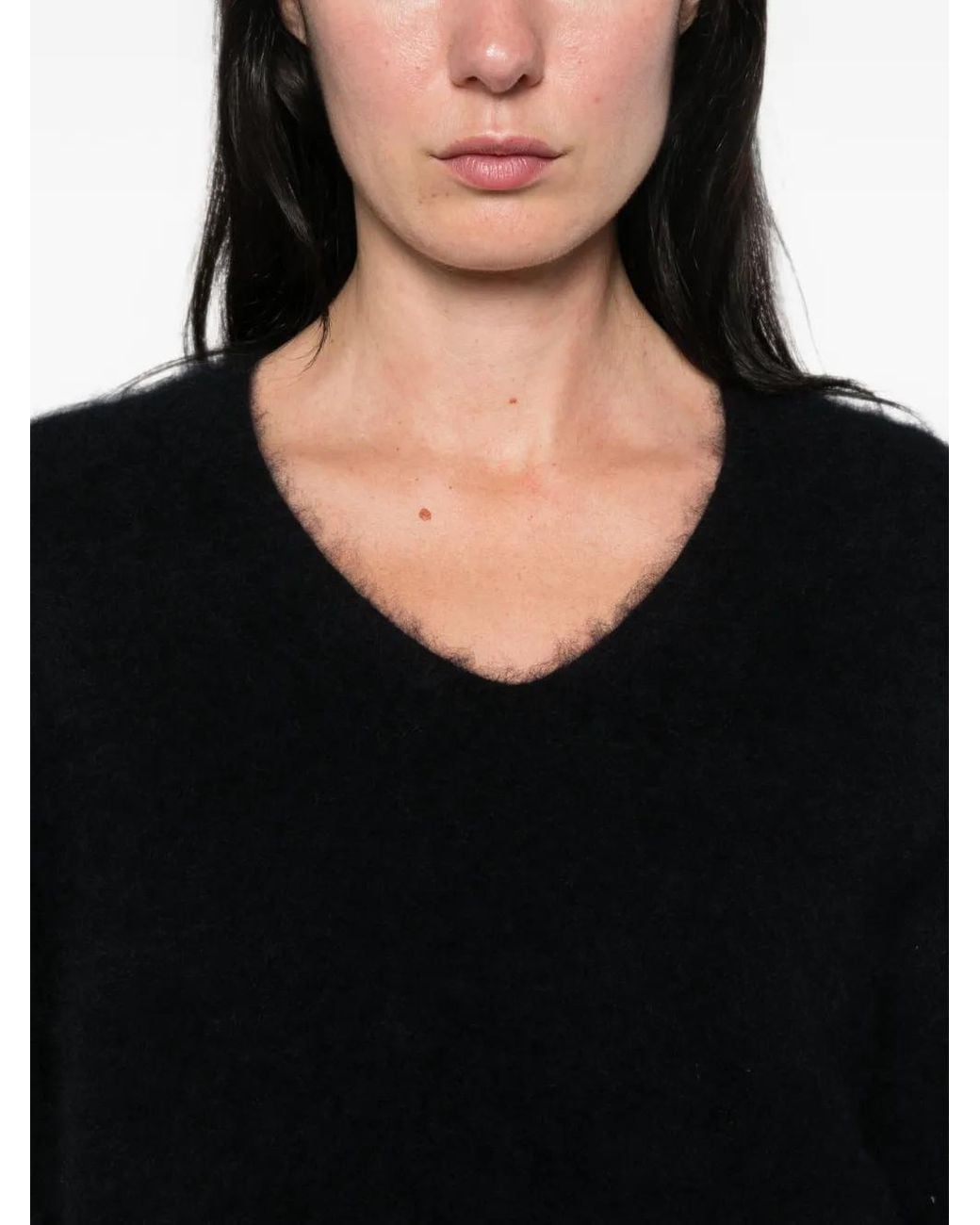 IVORY PARIS Black Dolly V-Neck Sweater
