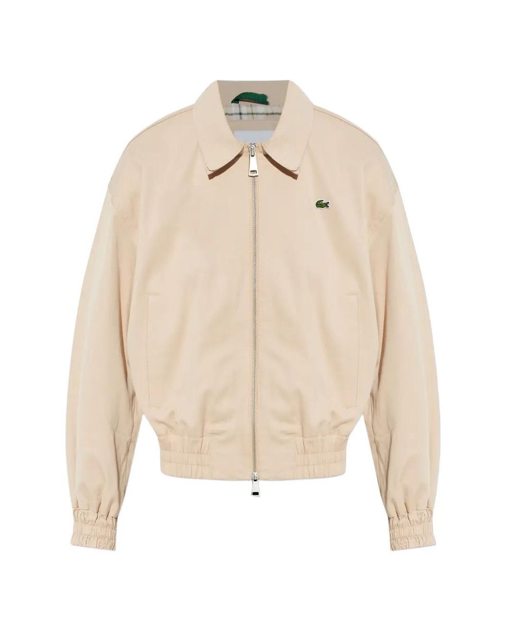 Lacoste Natural Veste Zippée À Col Pointu