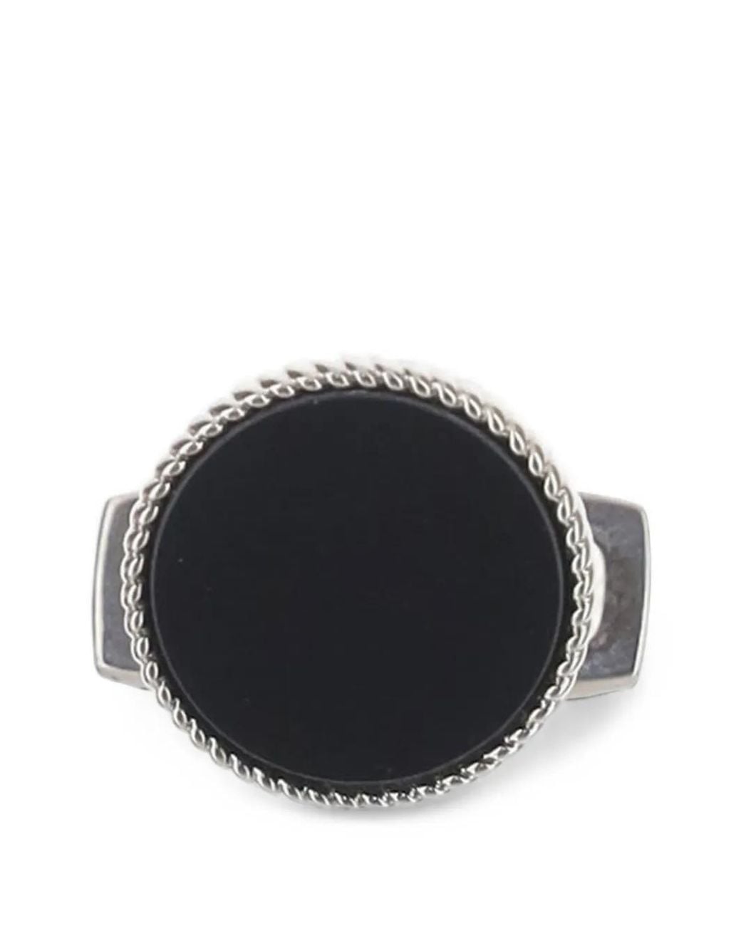 Boss White Boutons De Manchette Ronds Bordés De Corde for men