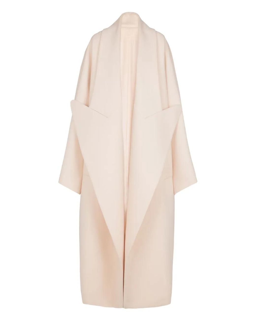 Balmain White Wool Coat