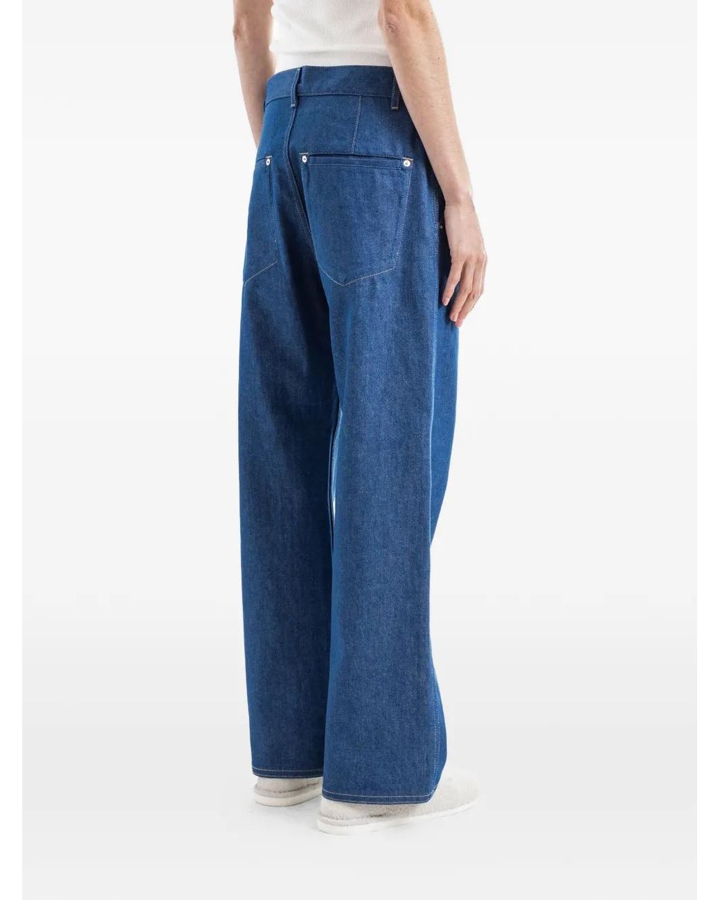 Sofie D'Hoore Blue Contrast-Stitching Jeans