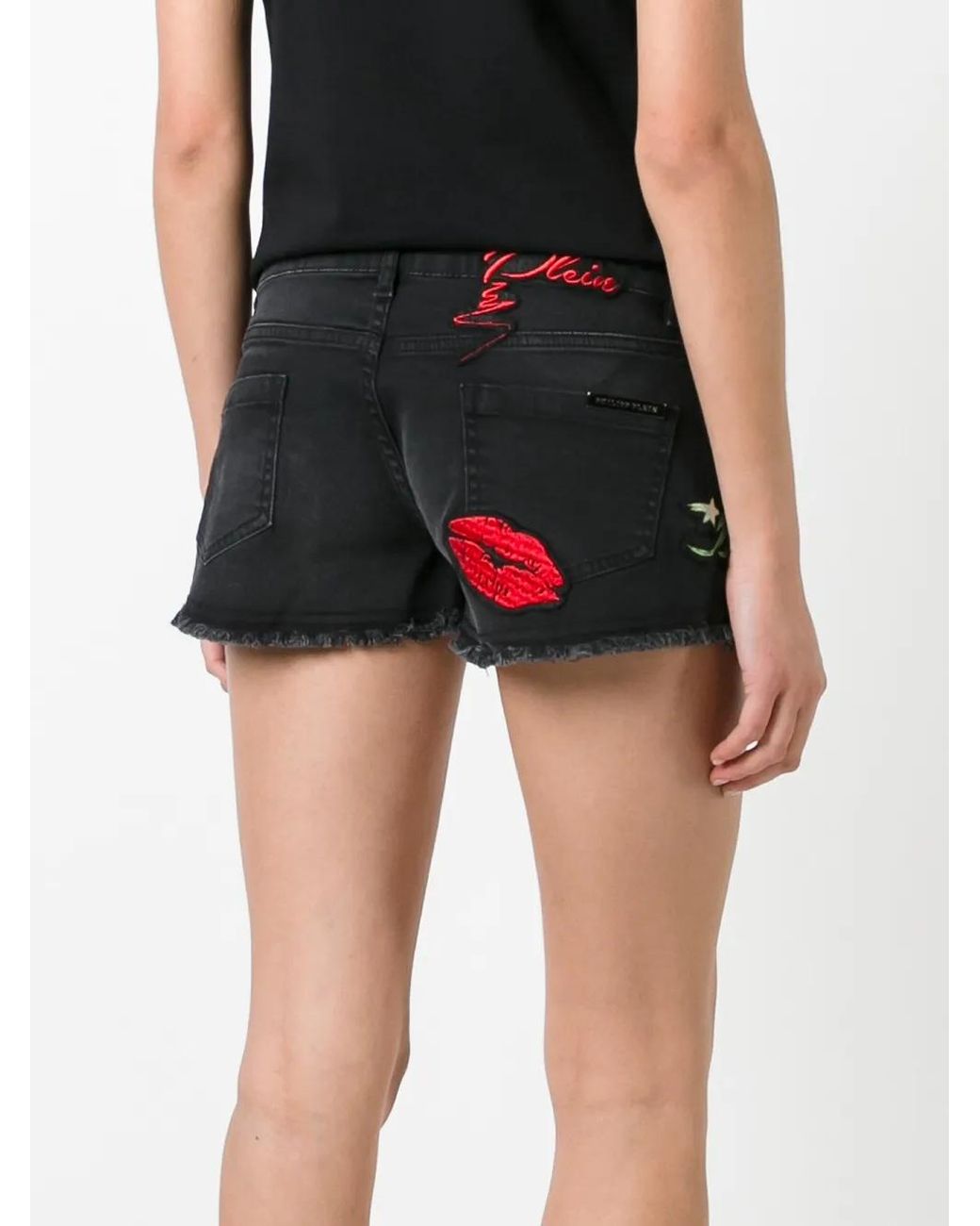 Mini-Short Achillia Philipp Plein en coloris Black