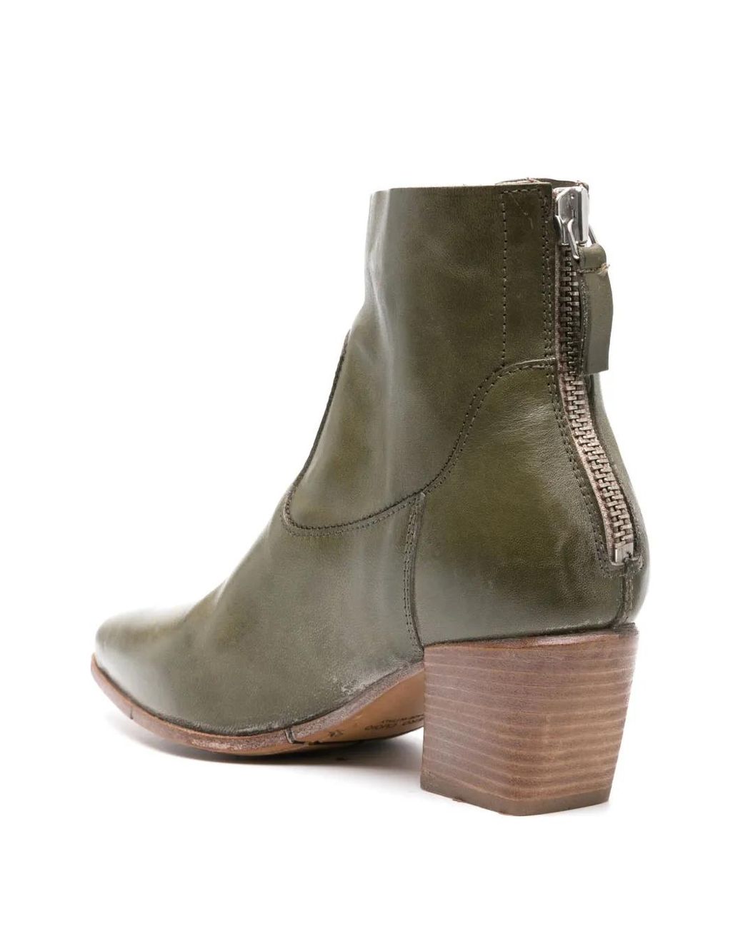 Moma Green Triumph Leather Boots