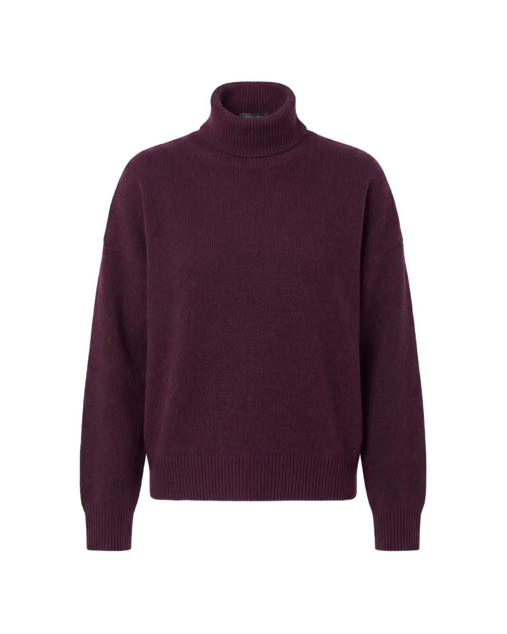 Nicholas Purple Roll-Neck Drop-Shoulder Sweater