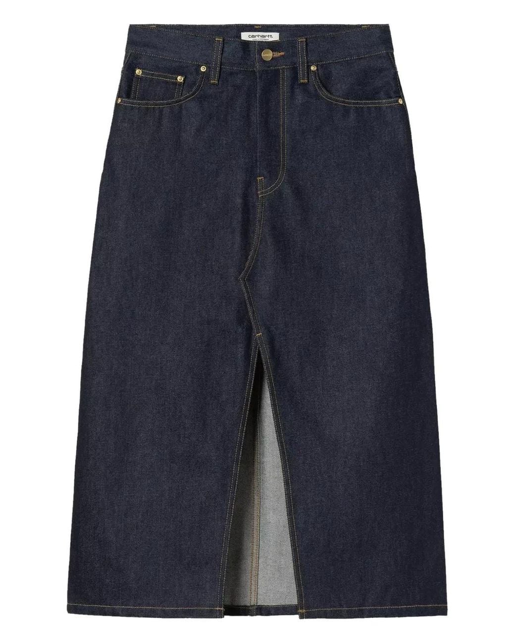 Carhartt Blue Brandon Front-Slit Skirt
