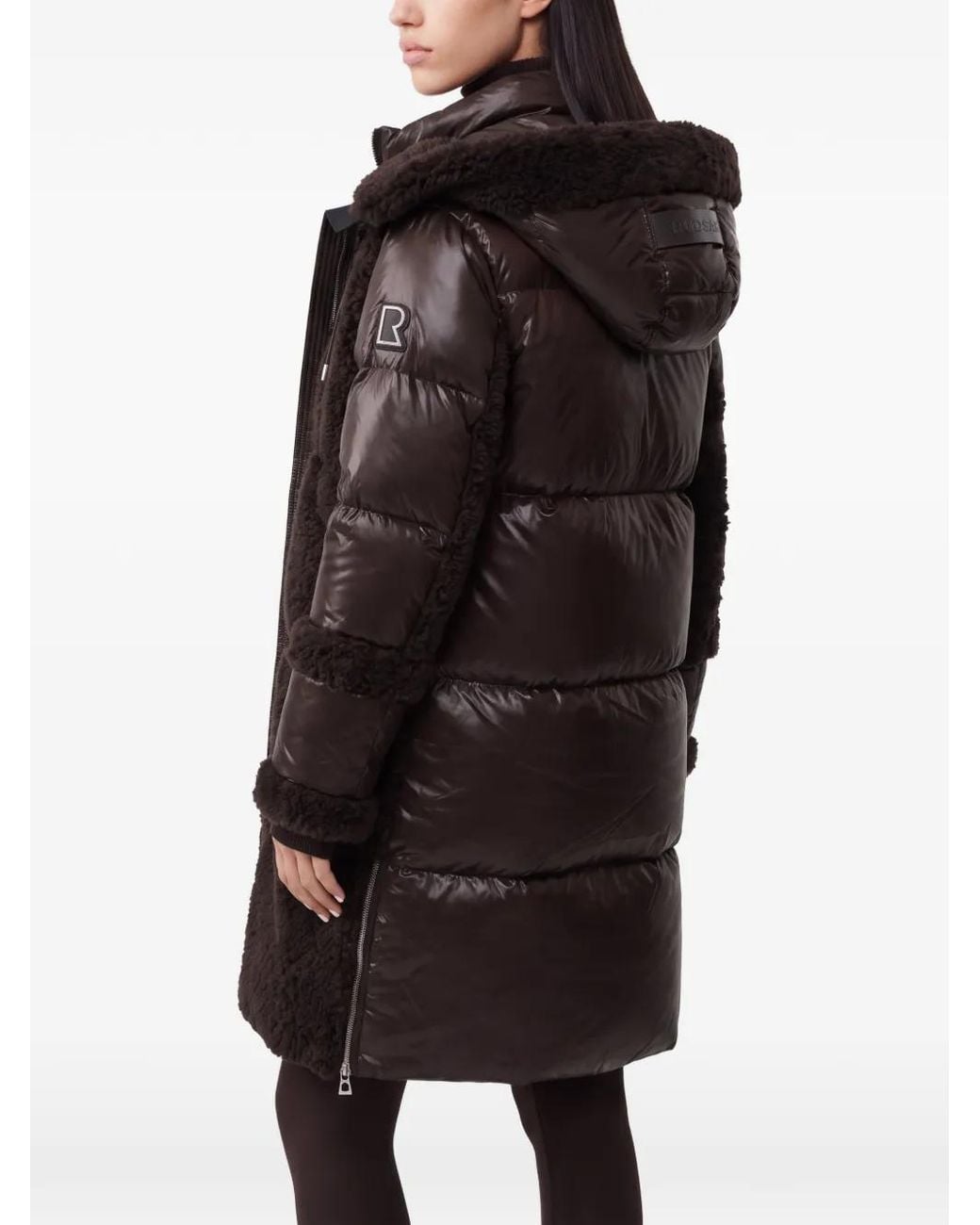 Rudsak Black Shelley Mixed-Media Quilted Coat