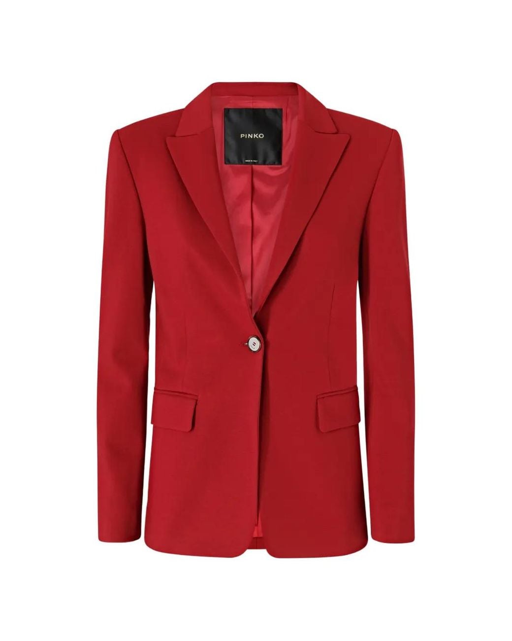 Pinko Red Single-Breasted Blazer