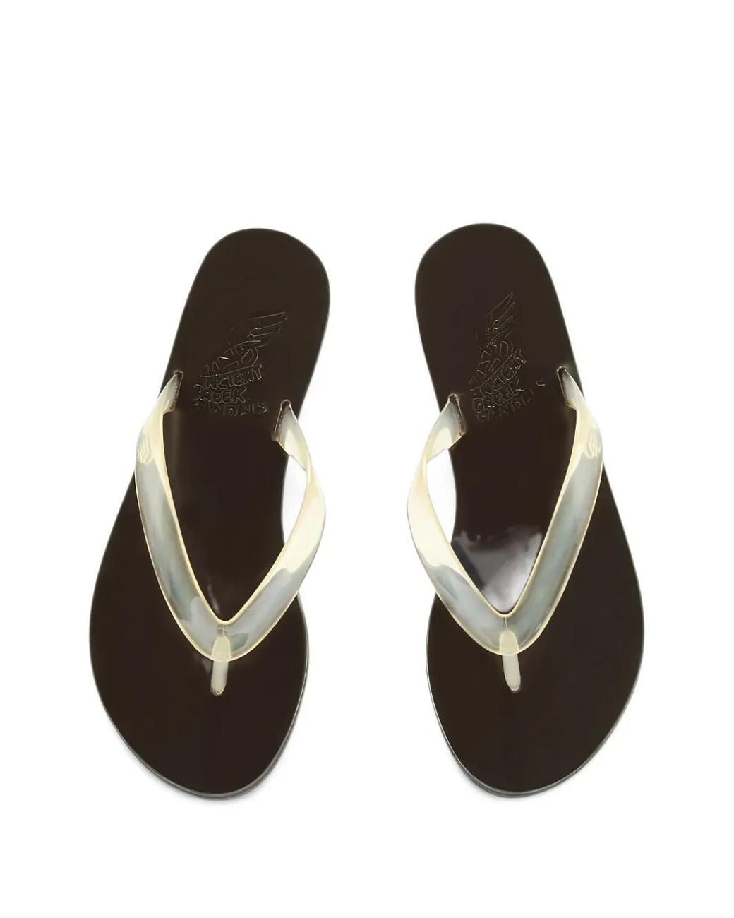 Ancient Greek Sandals White Saionara Jelly Flip Flops