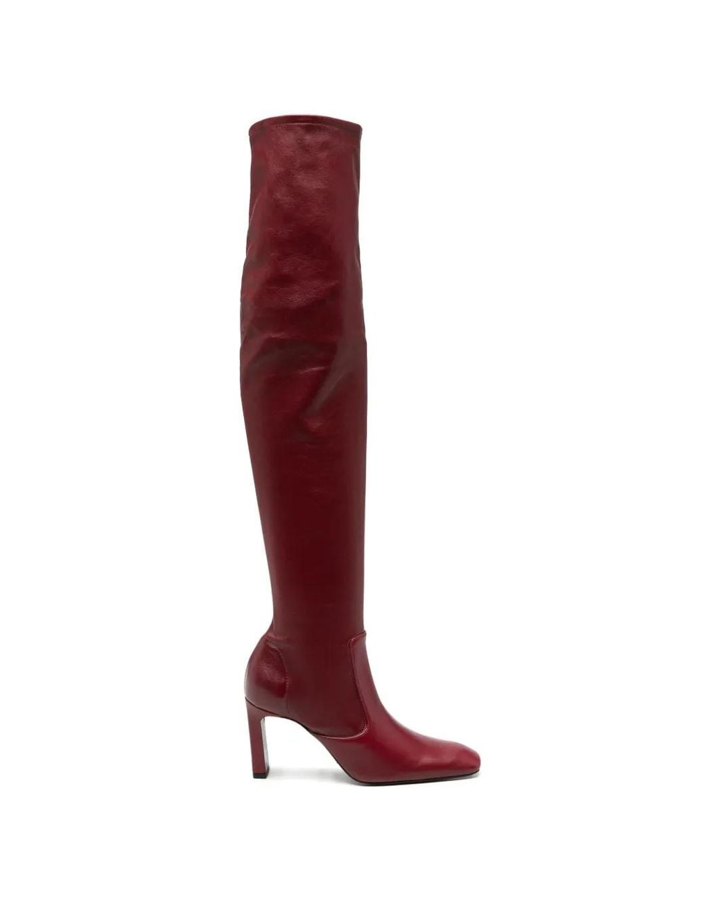 Totême Red Nappa Leather Over-The-Knee Boots