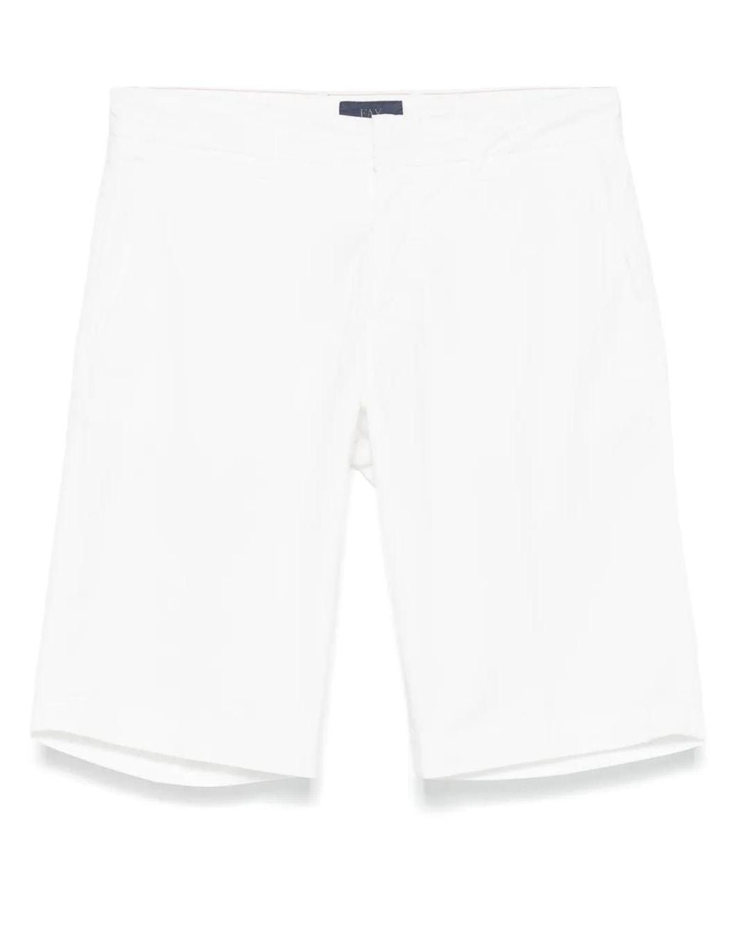 Fay Twill Chino Shorts in het White voor heren
