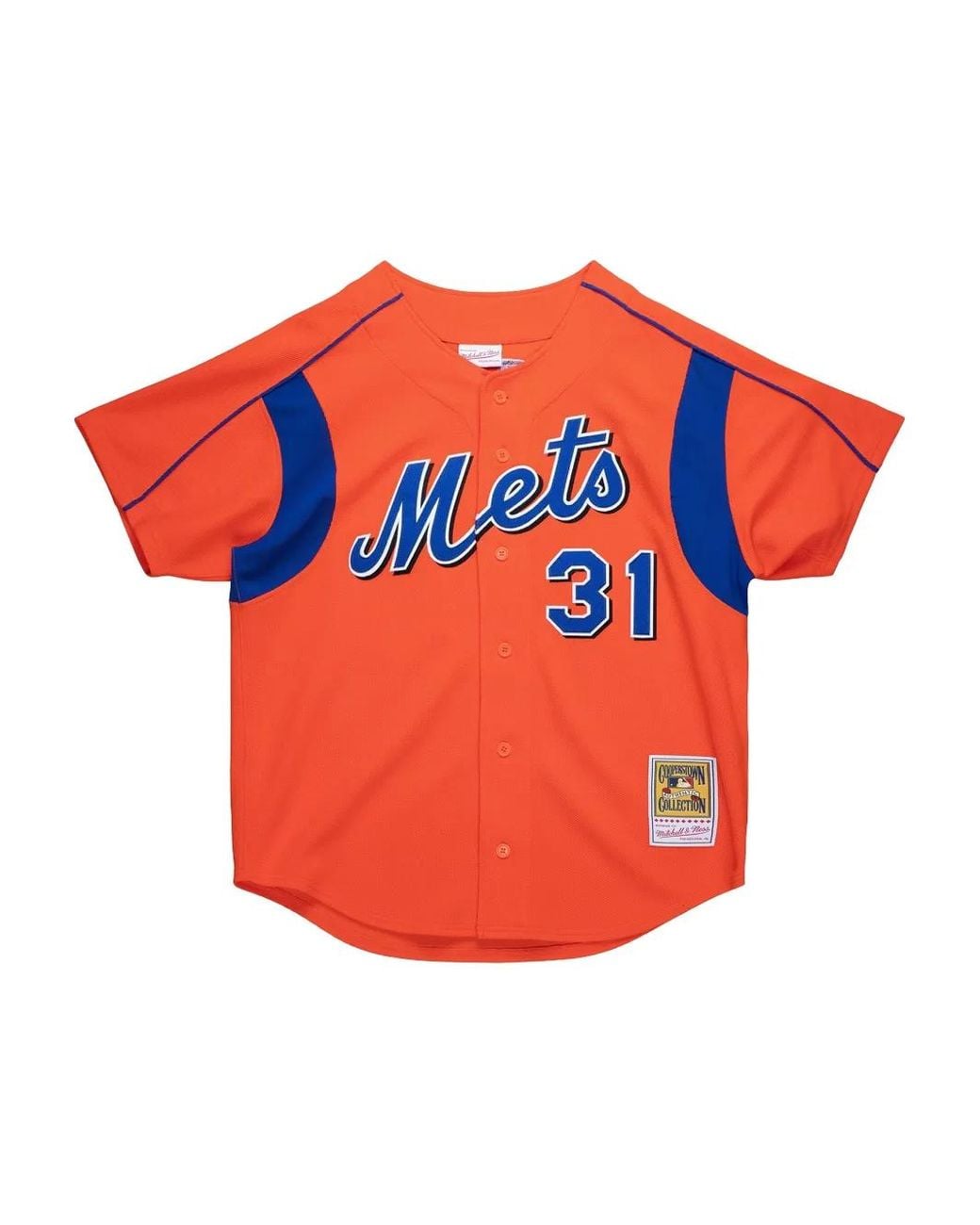 Mitchell & Ness Orange Mike Piazza New York Mets 2004 Shirt for men