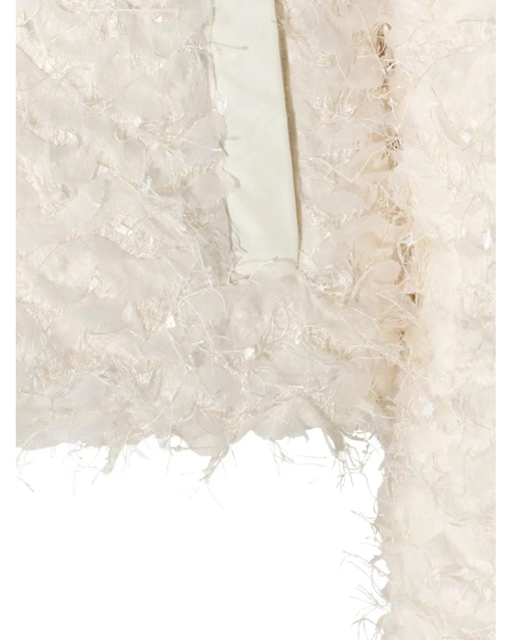 Mackage White Dunya Shaggy-Knit High-Neck Jacket