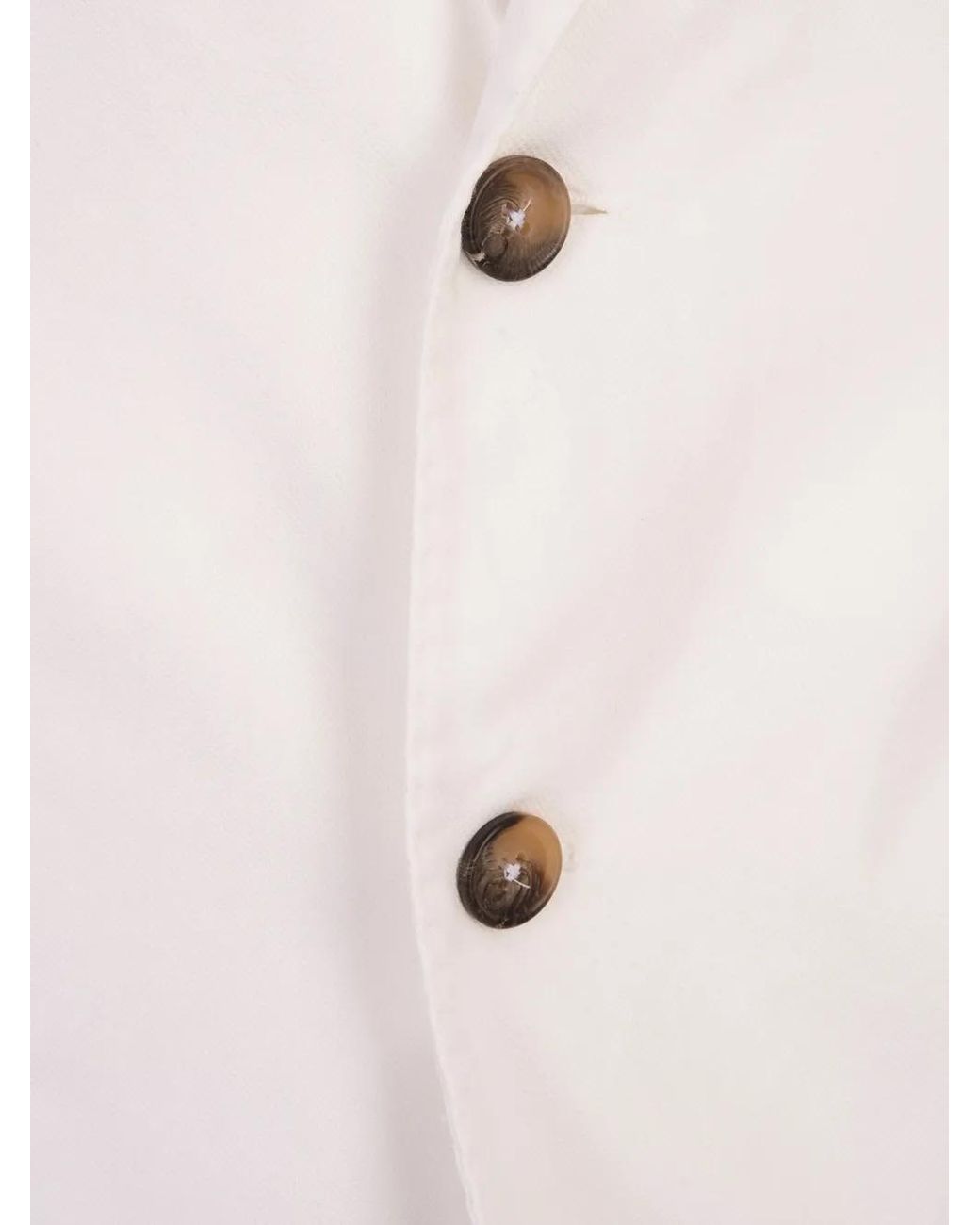 RUSSO CAPRI White Oxford Button Blazer for men