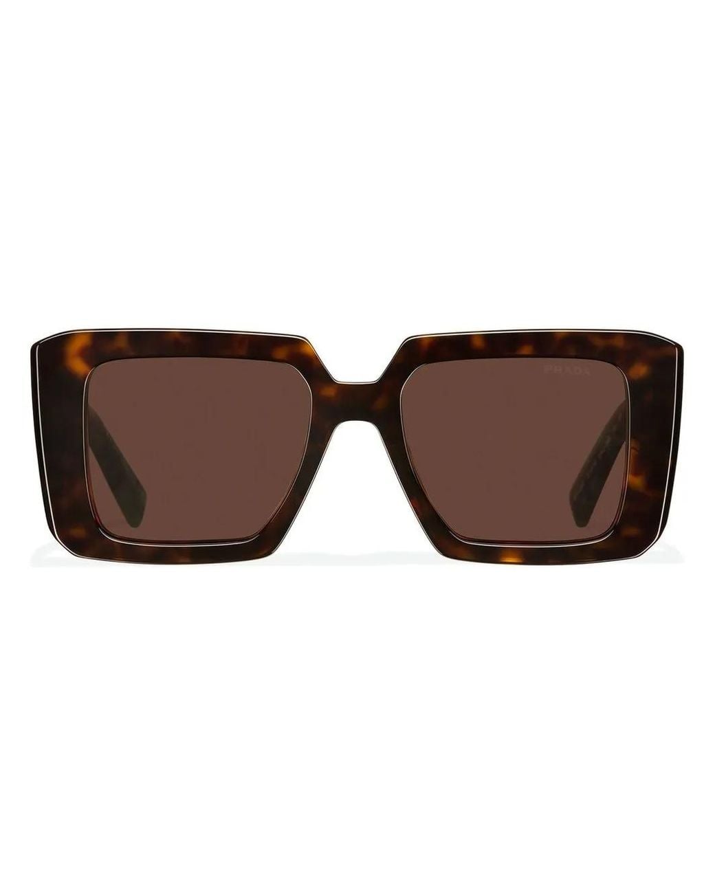 Prada Brown Symbole Oversized-Design Sunglasses