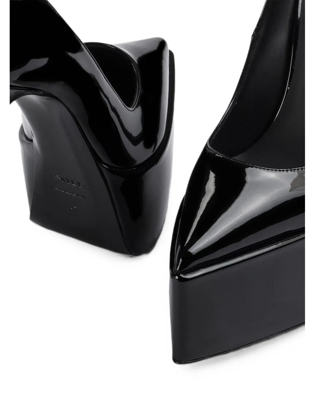 Le Silla Black Lily Platform Pumps