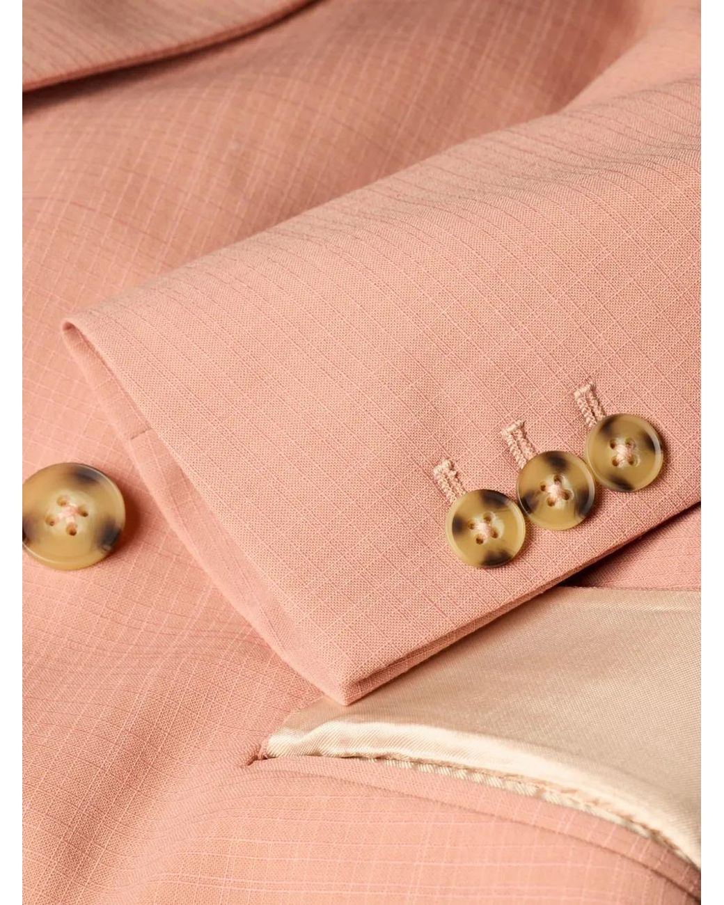 Paul Smith Pink Button Double-Breasted Blazer