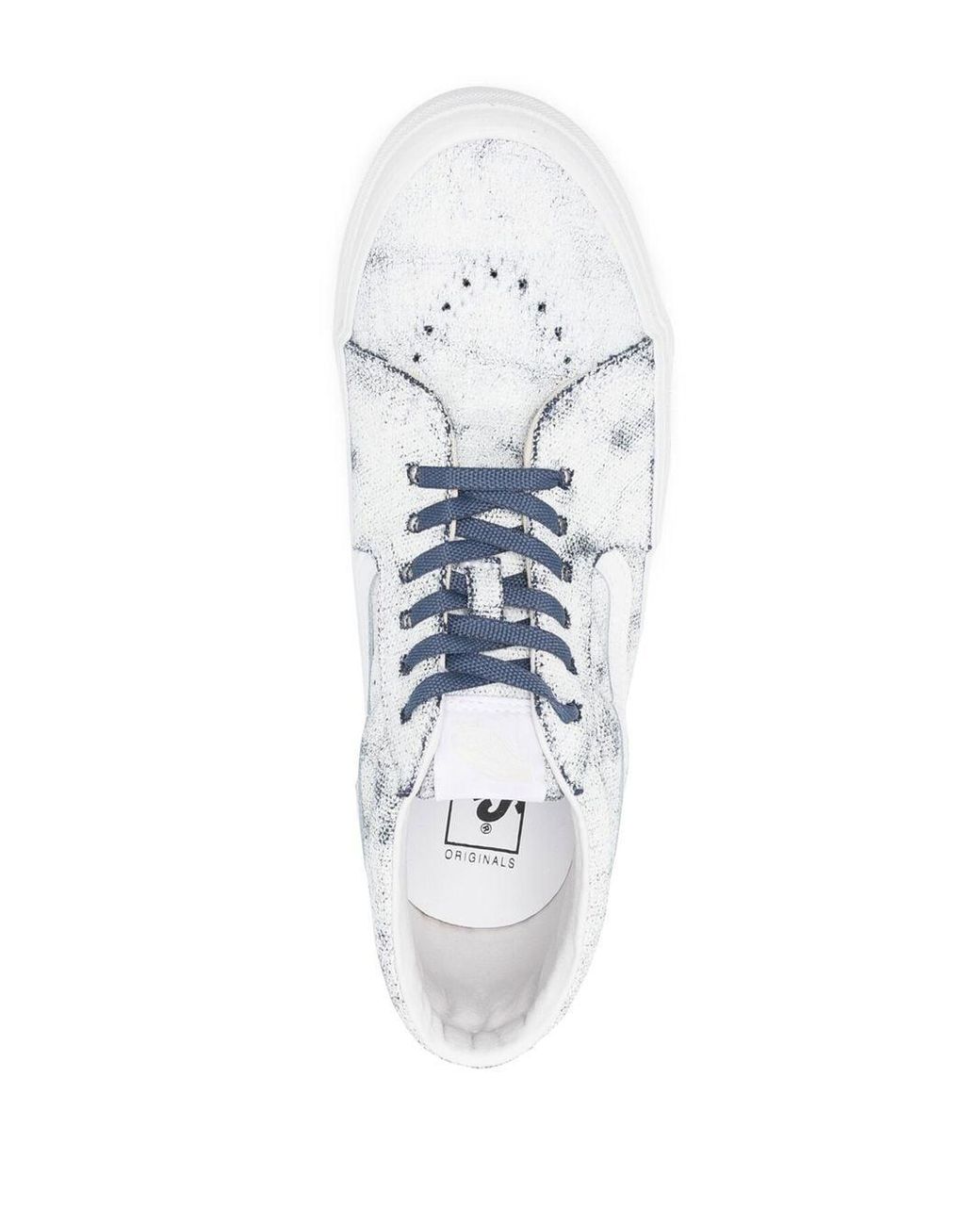 Vans Distressed Mid-top Sneakers in White | Lyst