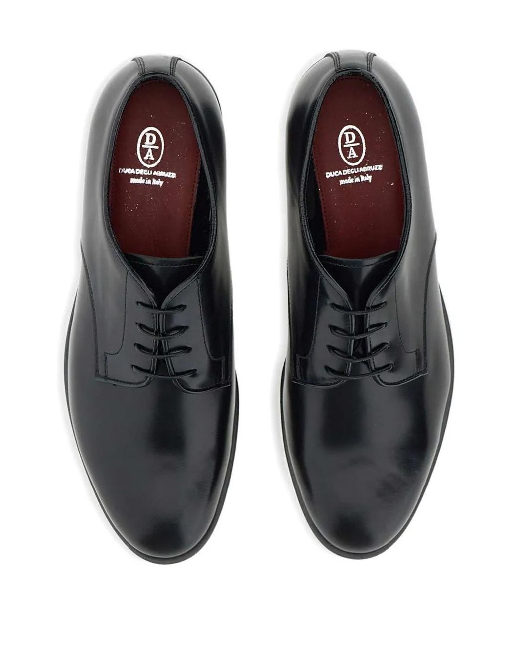 Duca Degli Abruzzi Black Windsor Leather Derby Shoes for men