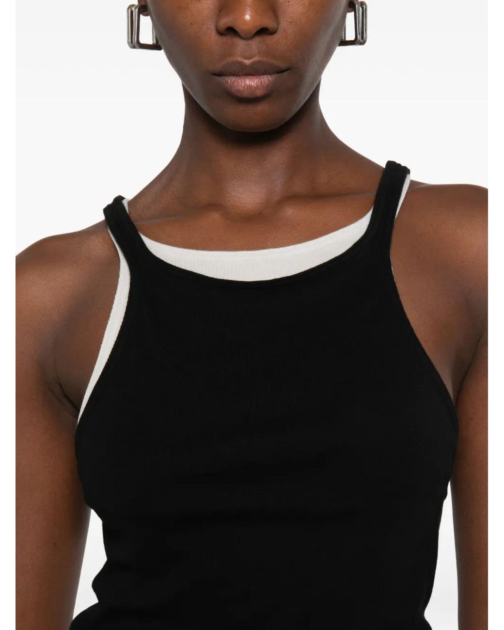 Rick Owens Black Racer Back Tank