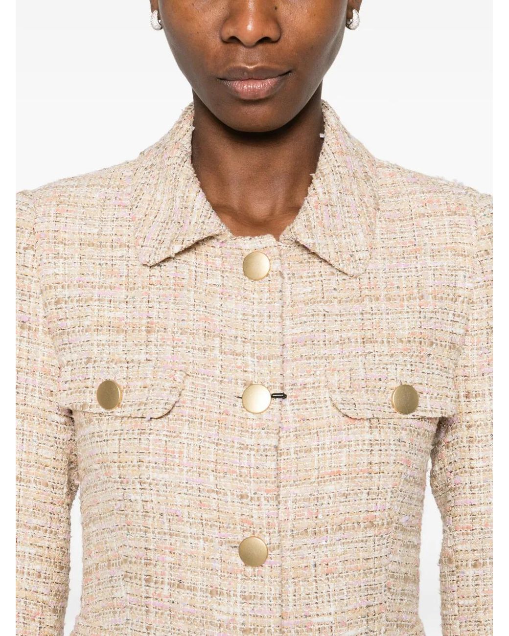 Veste India À Poche Boutonnée Tagliatore en coloris Natural