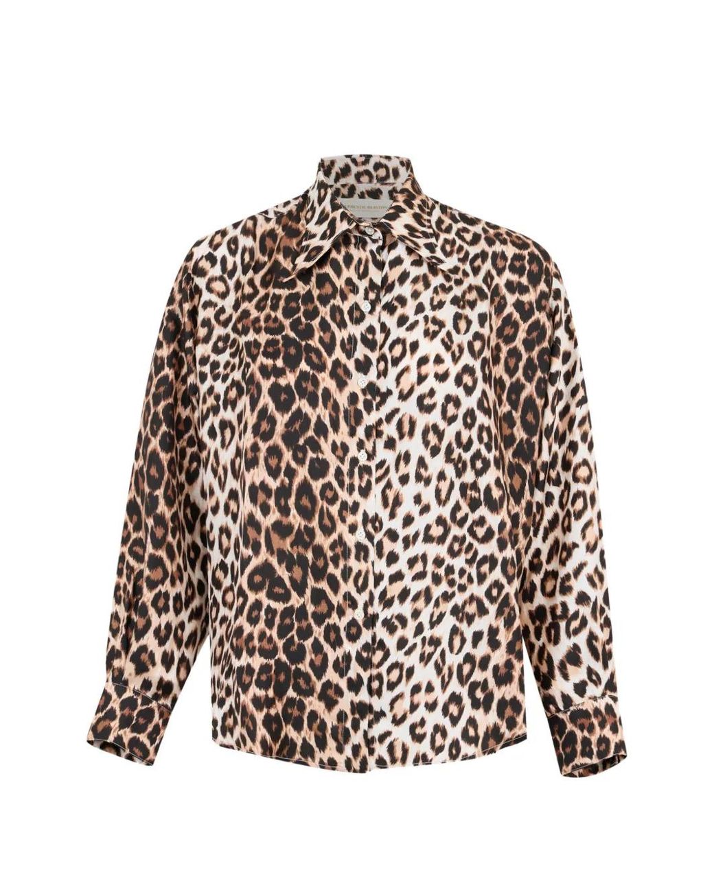 La Prestic Ouiston White Panther-Print Shirt